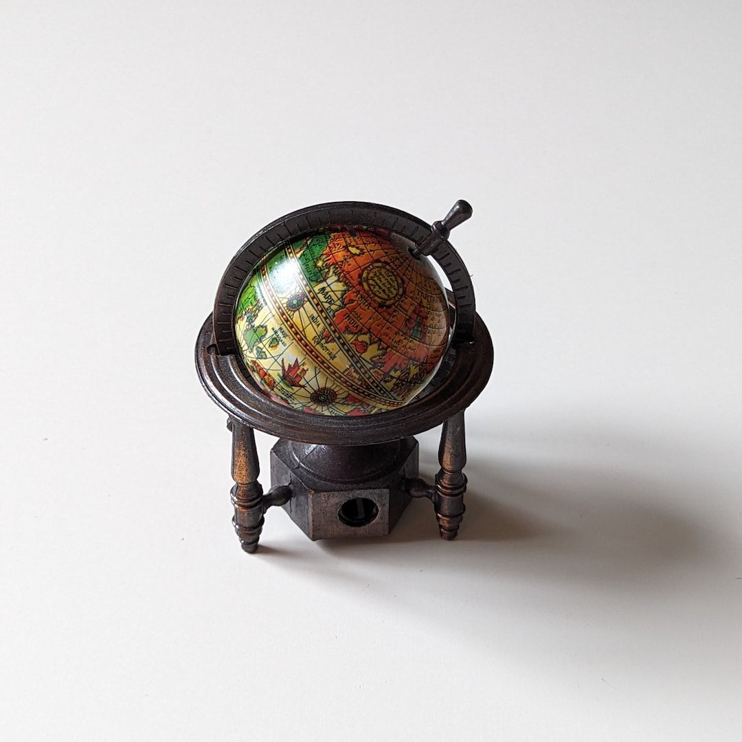 Vintage Globe Pencil Sharpener / Mini Globe / Globe Pencil Etsy