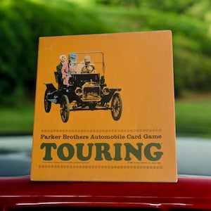Jeu de cartes Parker Brothers « Touring » des années 1960 dans sa boîte d'origine / Très bon état / Jeu de cartes scellé