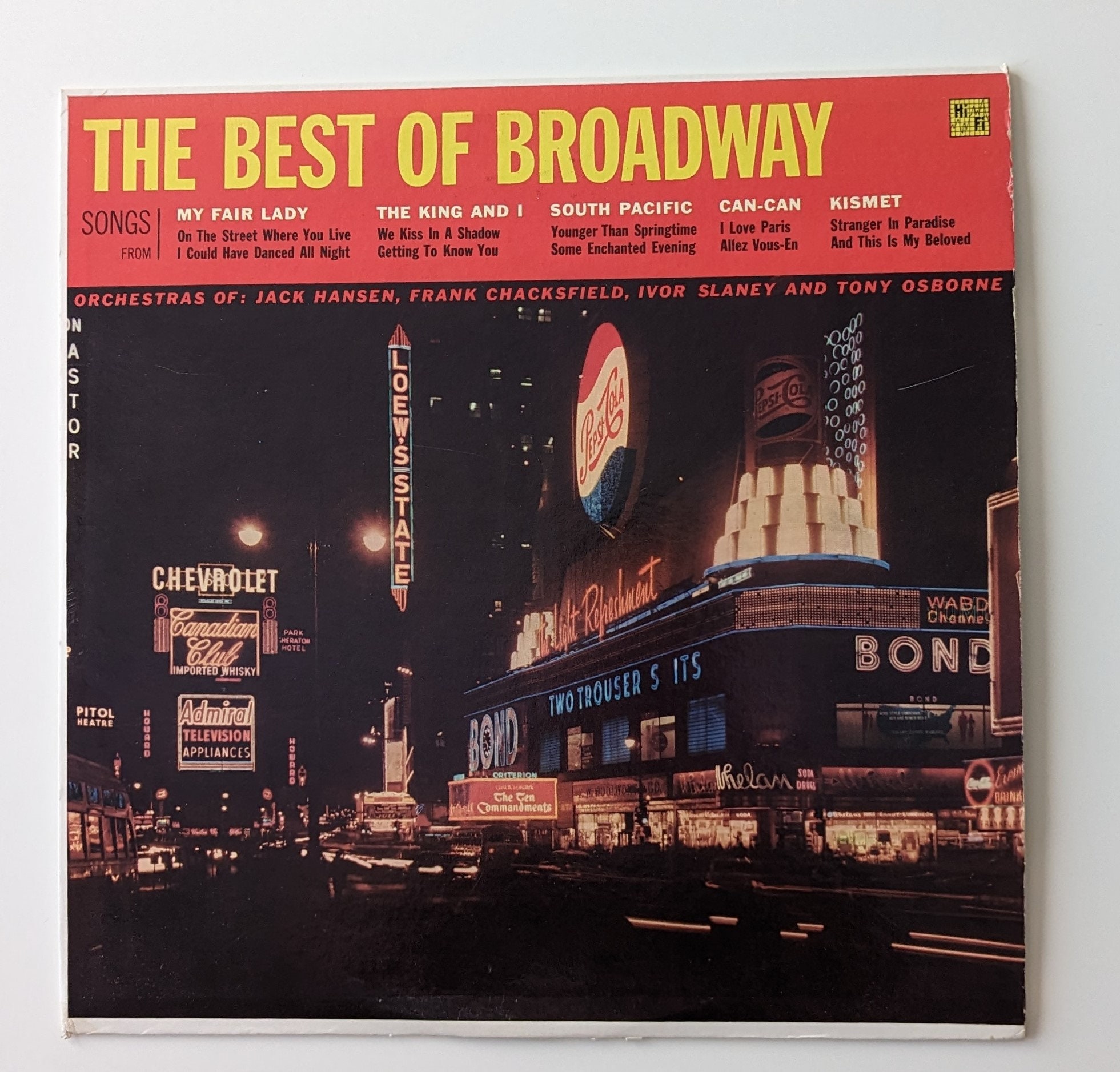 1957 Best of Broadway Vinyl Record / Broadway Vinyl / Vintage