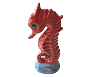 Vintage homemade Seahorse figure / ceramics / Ocean / Seahorse