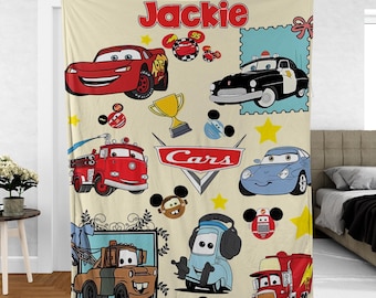Lightning McQueen Baby Blanket, Baby Shower Gift, Customizable Blanket, Disney Blanket, Disney Home Decor, Cars Blanket, Sherpa Blanket