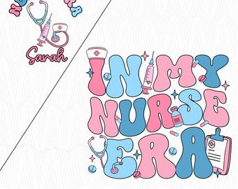Custom Nurse Era Png, RN Graduation Gift (Digital File)