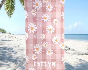 Personalized Beach Towels, Monogrammed Beach Towel, Custom Beach Towel, Bridesmaid Towel, Girls Trip Towel, kids pool towel