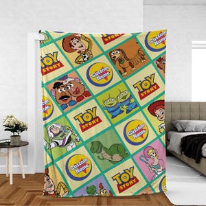 Personalized Toy Story Blanket | Disneyland Toy Story Woven Blanket | Woody Buzz Lightyear Blanket | Birthday Gift | Custom Name Blanket bild 1