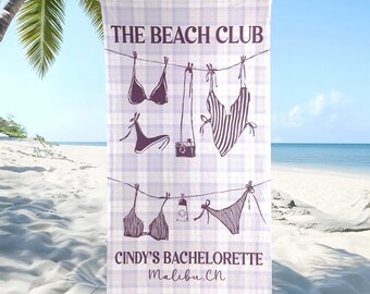 Personalized Bride Beach Towels, Bride Custom Beach Towel, Custom Vacation Gift, Honeymoon/Bachelorette Trip, Bridal Shower Gift