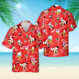 Magic Mickey And Friends Christmas Hawaiian Shirt, Minnie Mouse Goofy Daisy Donald Pluto Hawaii Shirt, Winter Christmas Magic Hawaiian