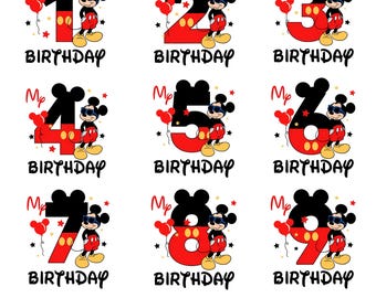 1st Birthday Mickey PNG, Birthday Family Mickey, Mommy of the Birthday Mickey Mouse, Disneyworld Magic Kingdom Png, Walt Disney Birthday