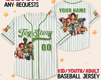Custom Toy Story Baseball Jersey, Disney Toy Story Baseball Jersey, Disneyland Jersey, Toy Story Jersey Gift, Toy Story Baseball Team Outfit
