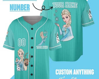 Personalized Disney Elsa Shirt, Frozen Elsa Jersey,Disney Castle Jersey, Disney Princess Birthday Gift, Disney World Shirt, Disneyland Shirt