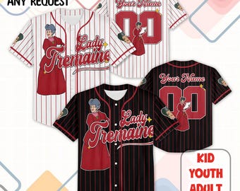 Cinderella Lady Tremaine Jersey Shirt, Disney Cinderella Baseball Jersey, Lady Tremaine Cosplay, Disney Trip Shirt, Disney World Shirt