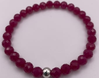 Ruby Silver Timeless Bracelet