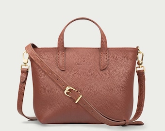Emily Leather Crossbody Bag: Bovine Leather with Gold Hardware