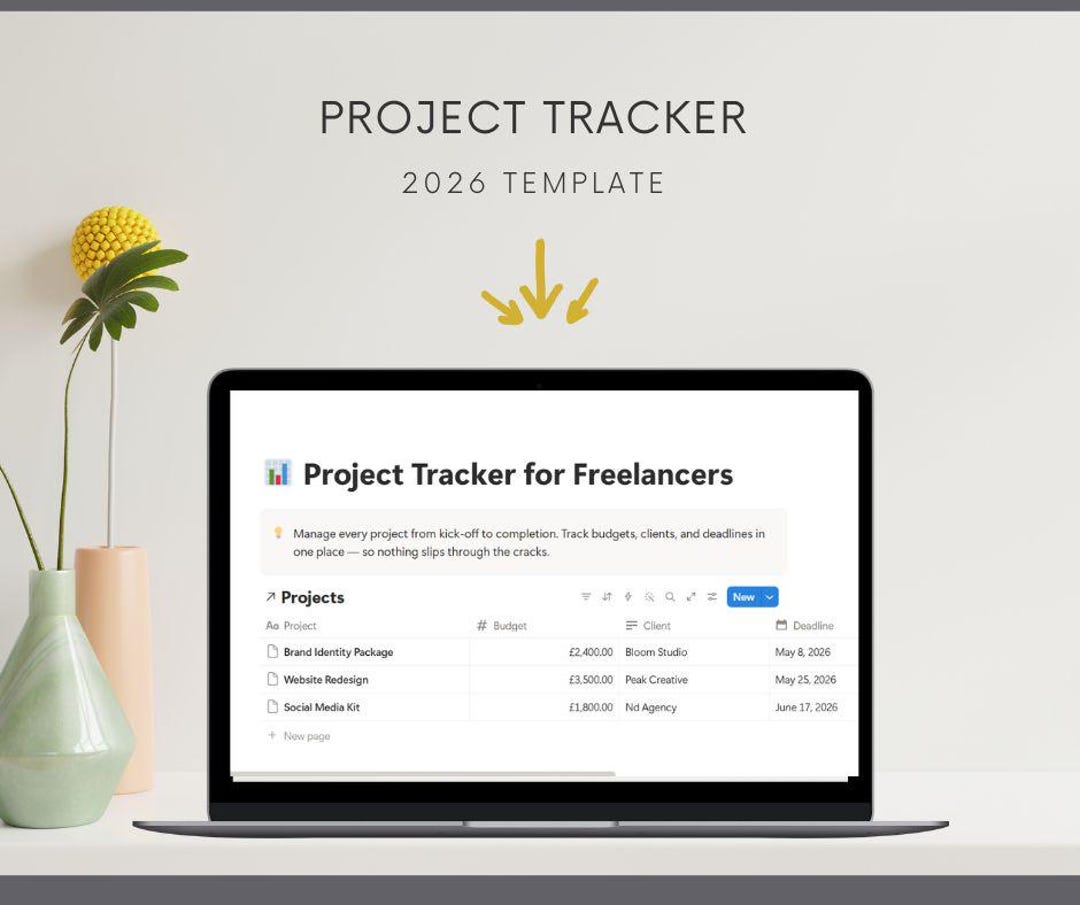 Freelancer Project Tracker Notion Template | Client & Deadline ...