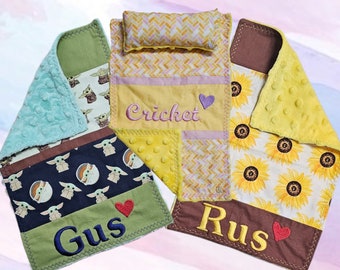 Custom Embroidered Small Pet Blanket! Add Your Pets Name!