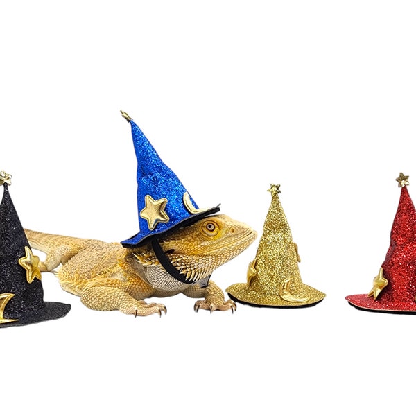 Sombrero de mago/bruja mágica para dragones barbudos y otros animales pequeños