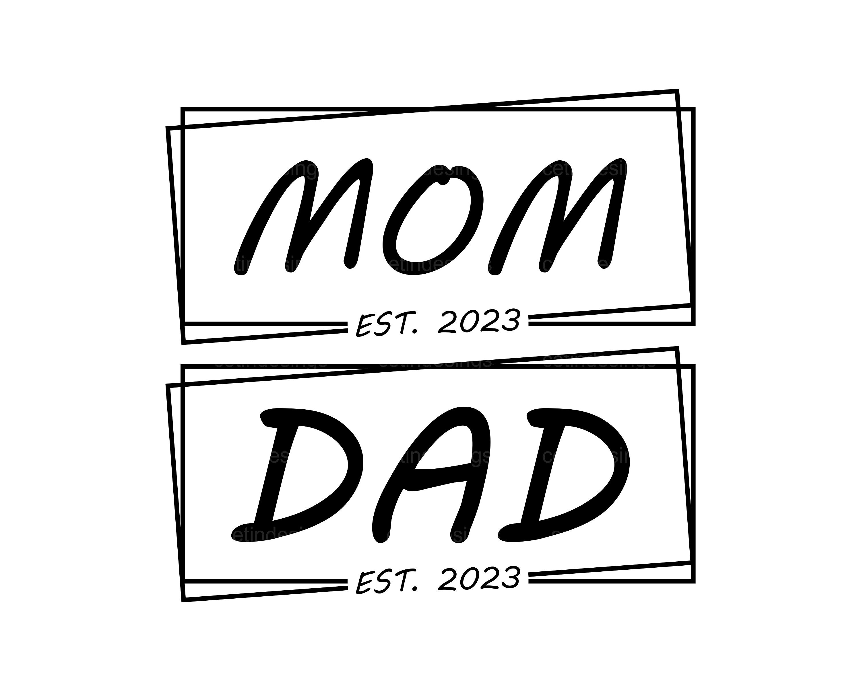 Maman est 2023 svg, papa est 2023 svg, nouvelle maman svg, nouveau papa svg Etsy Canada
