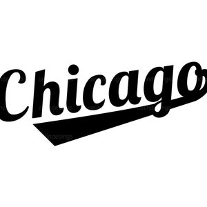 Chicago SVG, Chicago PNG, Chicago Script Cut File, Chicago Print File