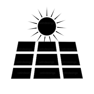 Icono de panel solar svg, png, jpg, eps, pdf, clipart, vector