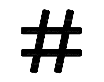 Hashtag Symbol Svg, Hashtag Svg, Hashtag Cricut Datei, Hashtag Png