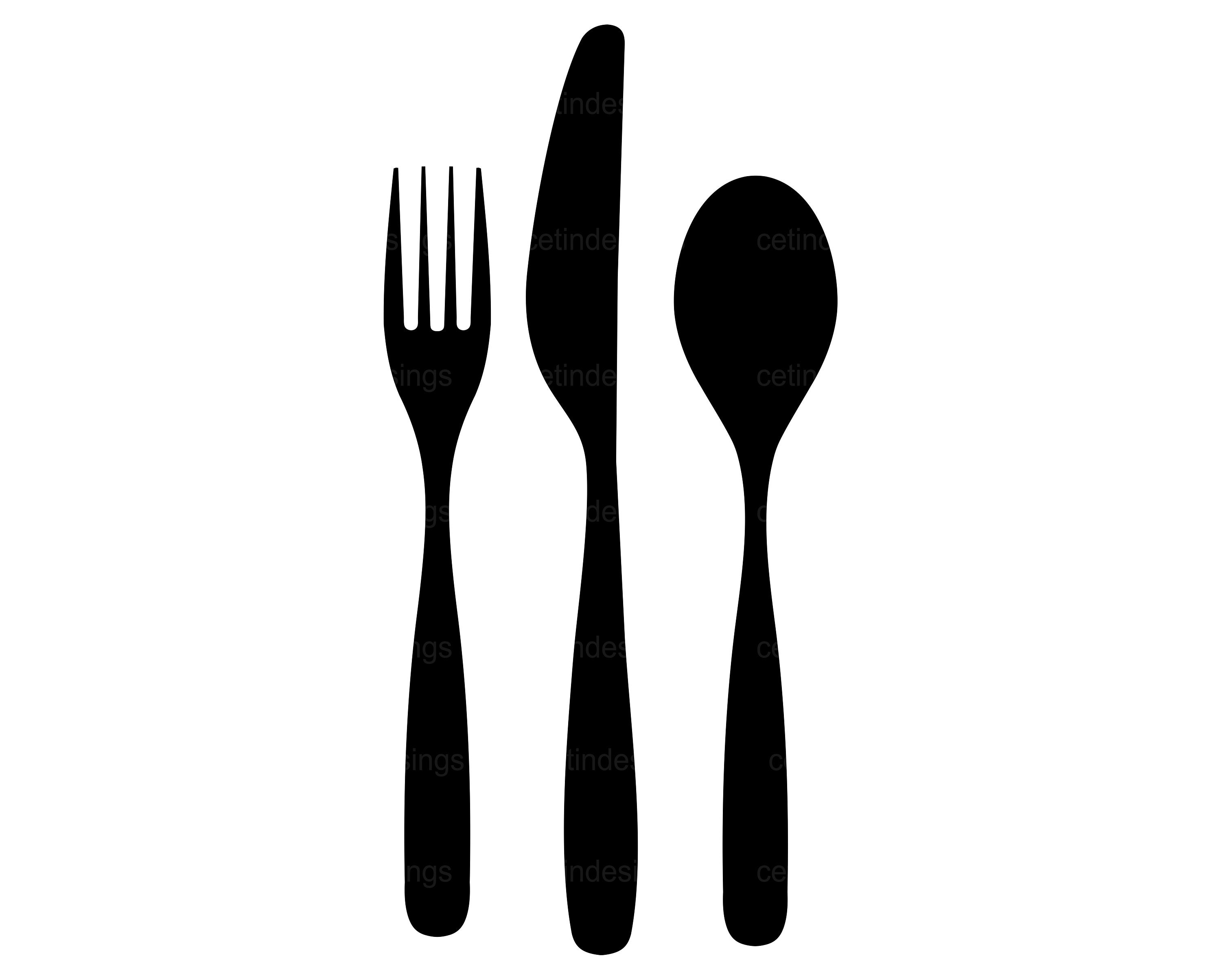 Spoon Fork Knife Svg Png Jpg Eps Pdf Clipart Vector - Etsy