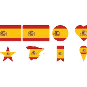 Spanien Flagge Bundle Svg und Png