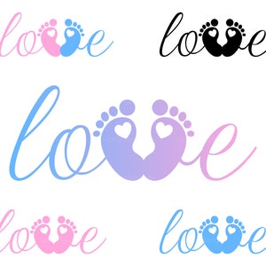 Love Baby Feet Svg - Love  Baby Foot Print Svg - baby feet svg -baby foot svg - newborn svg