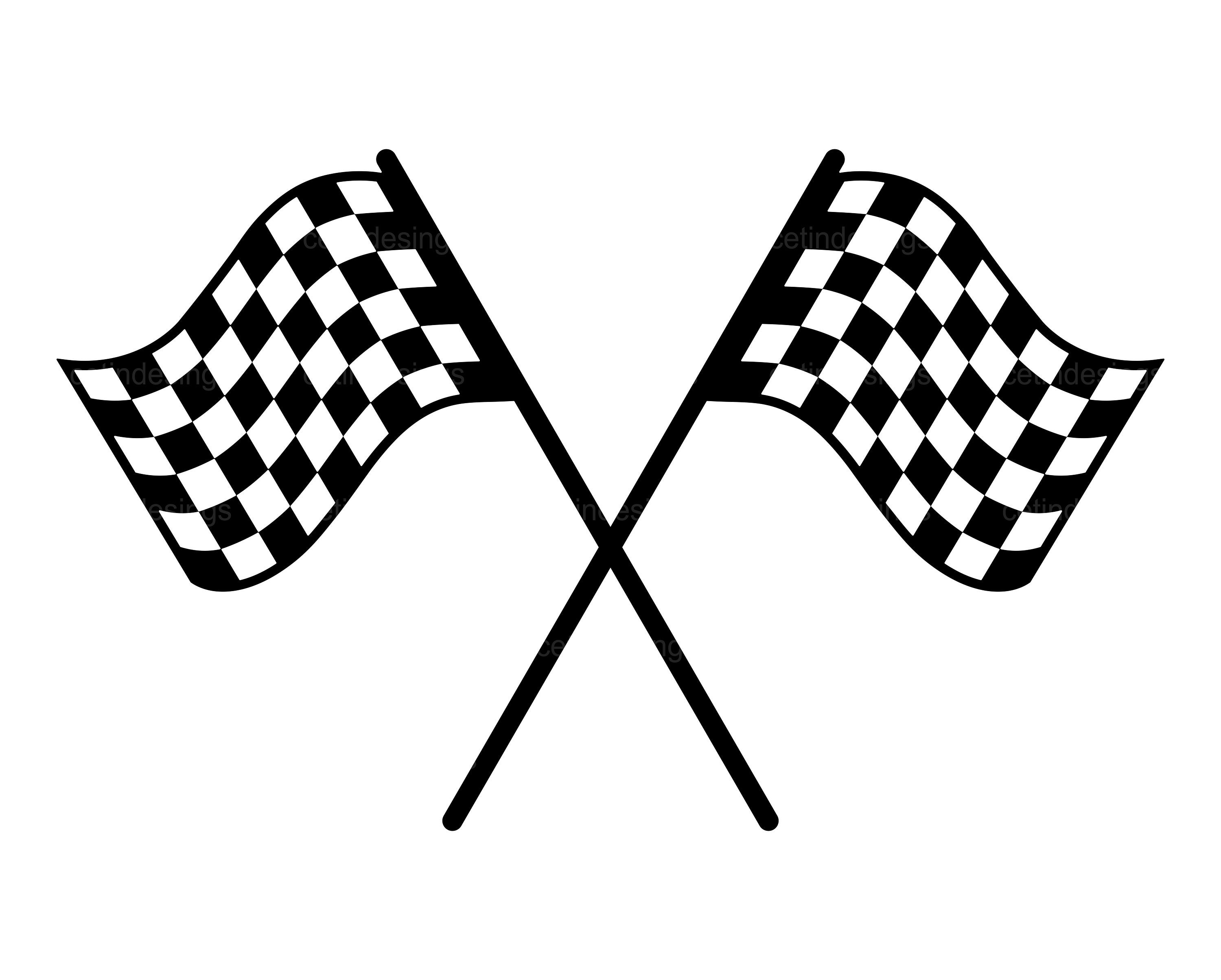 Racing Flag Svg - Racing Flag Cricut Cut File - Racing Flag Png - Finish Flags Svg - Checkered Flag Svg