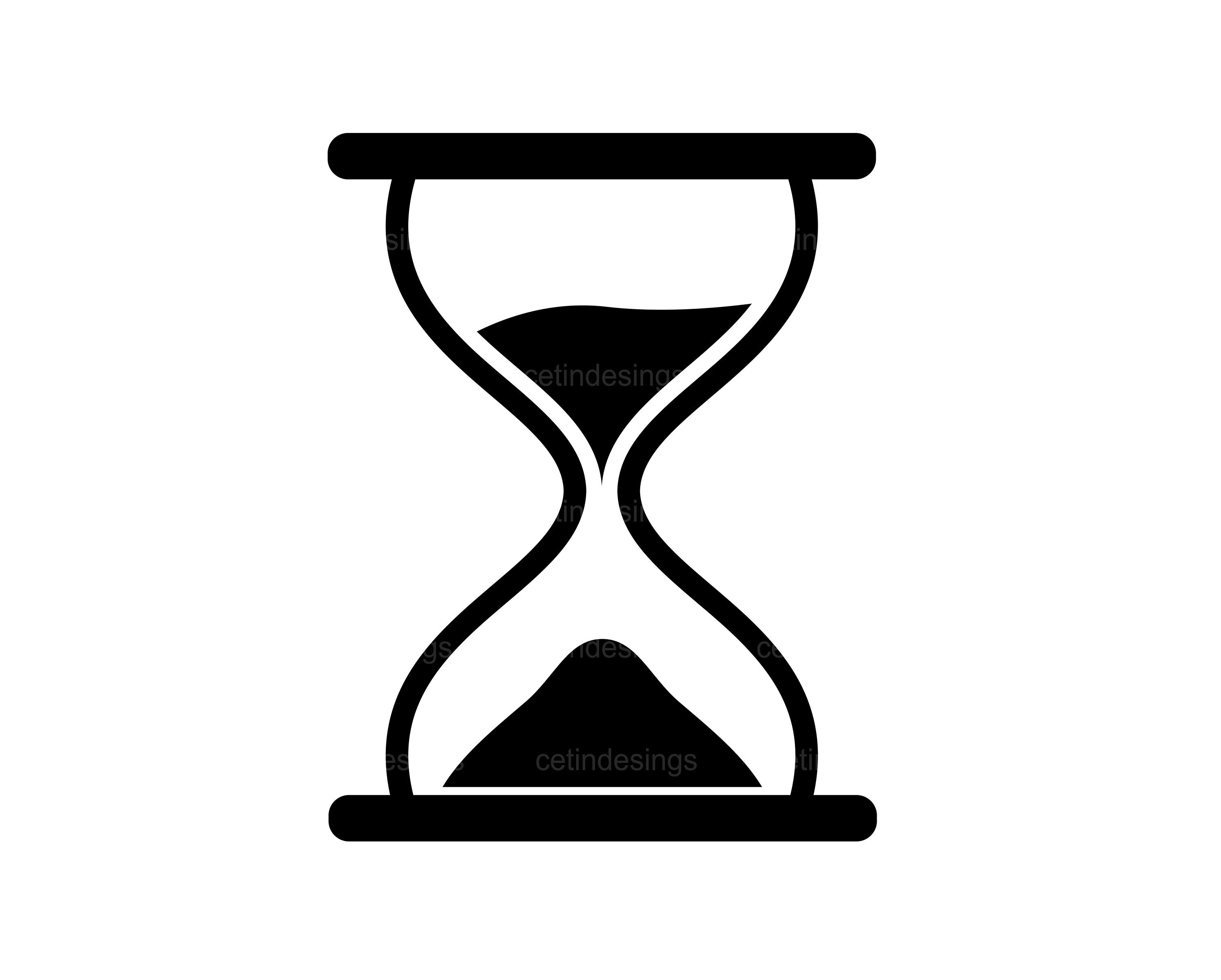 Hourglass Timer Icon Vector Hourglass Svg Hourglass Png Etsy