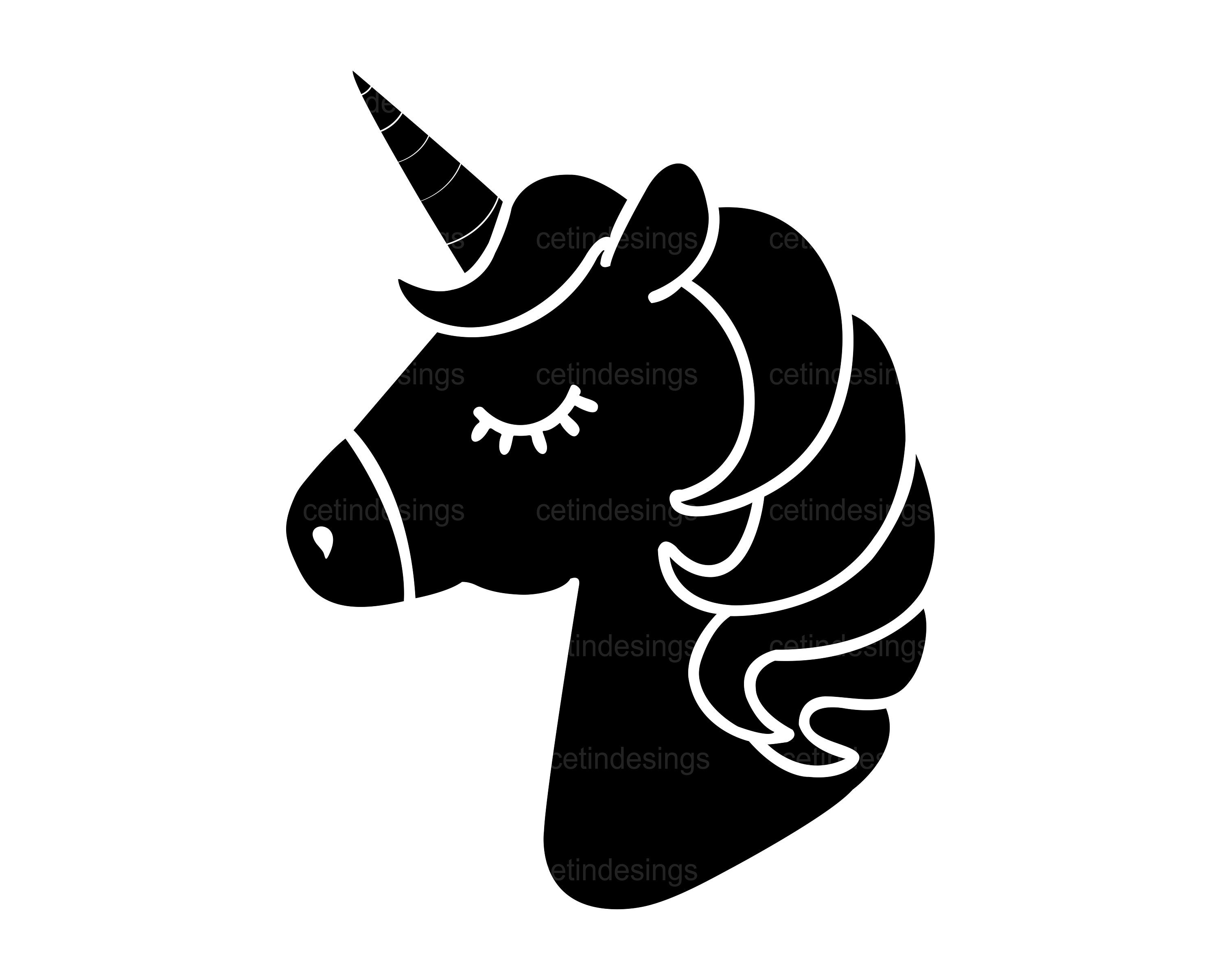 Licorne SVG Tête de licorne Svg Licorne Clip Art Visage de - Etsy Canada