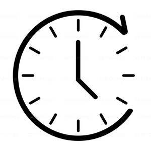 Uhr Symbol Vektor. Das Vergehen der Zeit Ikone