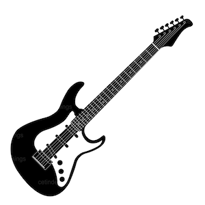 Electric Guitar SVG File, Electric Guitar DXF, Electric Guitar Png, Guitar Svg, Music Guitar Svg