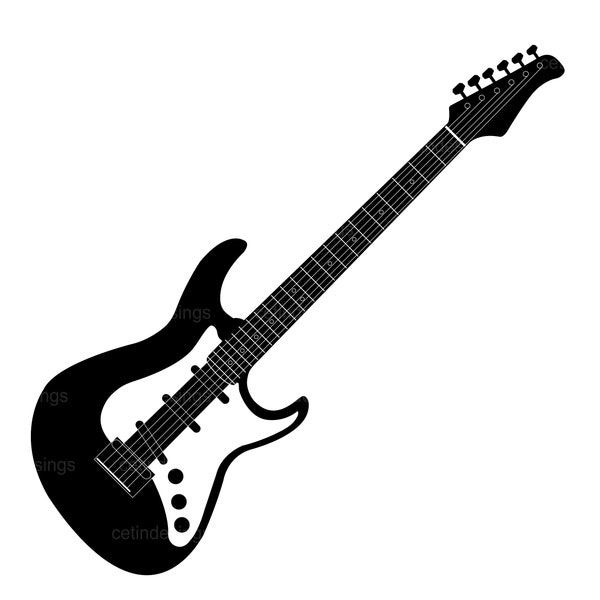 Electric Guitar SVG File, Electric Guitar DXF, Electric Guitar Png, Guitar Svg, Music Guitar Svg