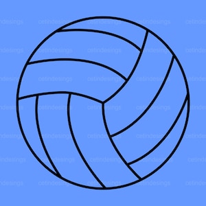 Volleyball Outline Svg, Volleyball Outline Cricut Cut File, Volleyball ...