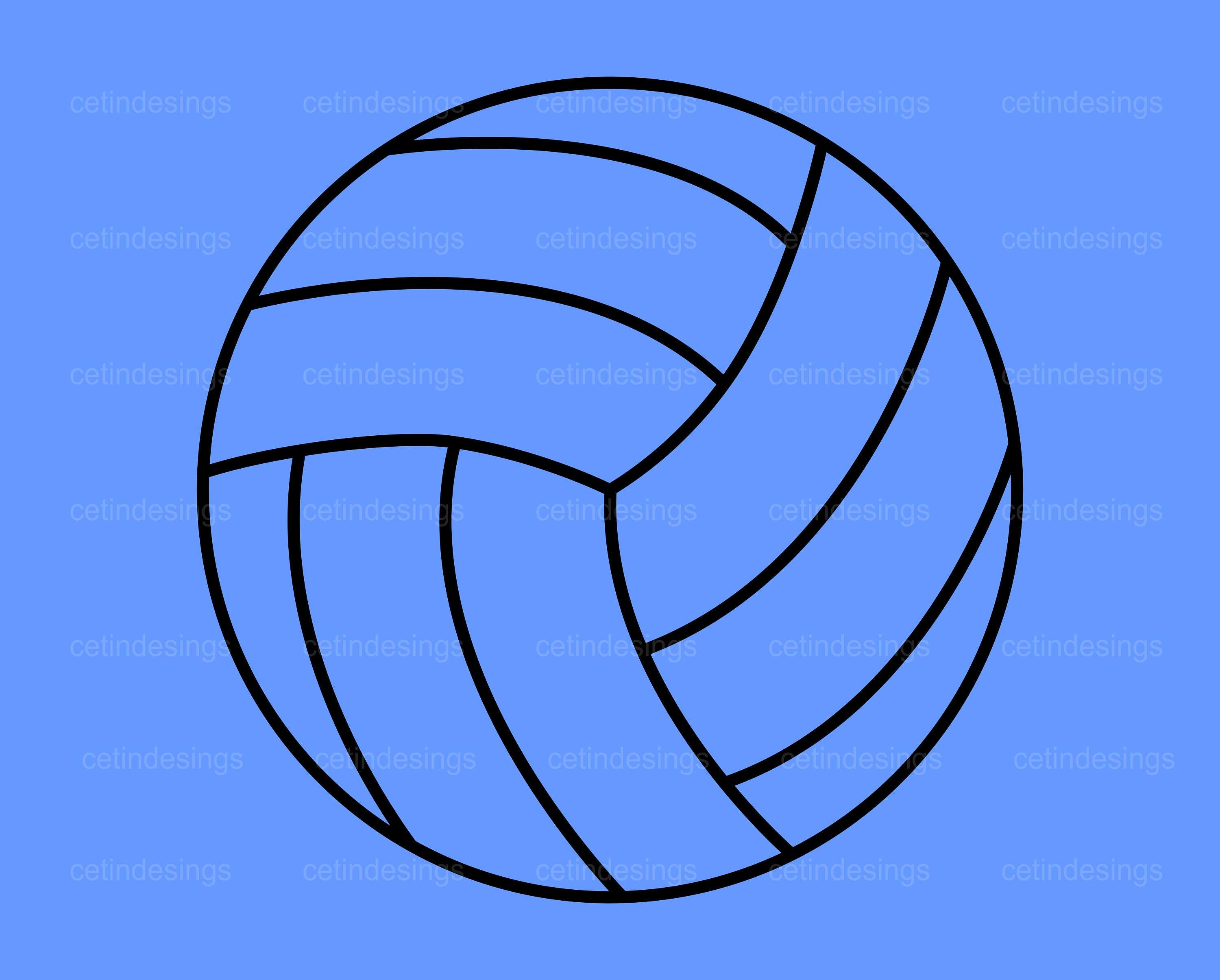 Volleyball Outline Svg Volleyball Outline Cricut Cut File Etsy Hong Kong