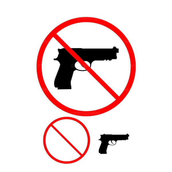 No Guns Sign Svg | No Guns Symbol Svg | No Guns Cricut Cut File | No Guns Layered | No Guns Png