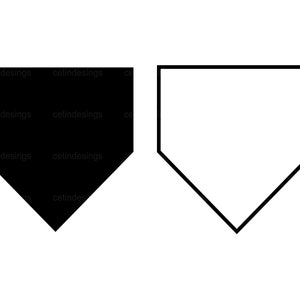 Home Plate Svg | Home Plate Outline Svg | Baseball Home Plate Cut Files | Home Plate Silhouette