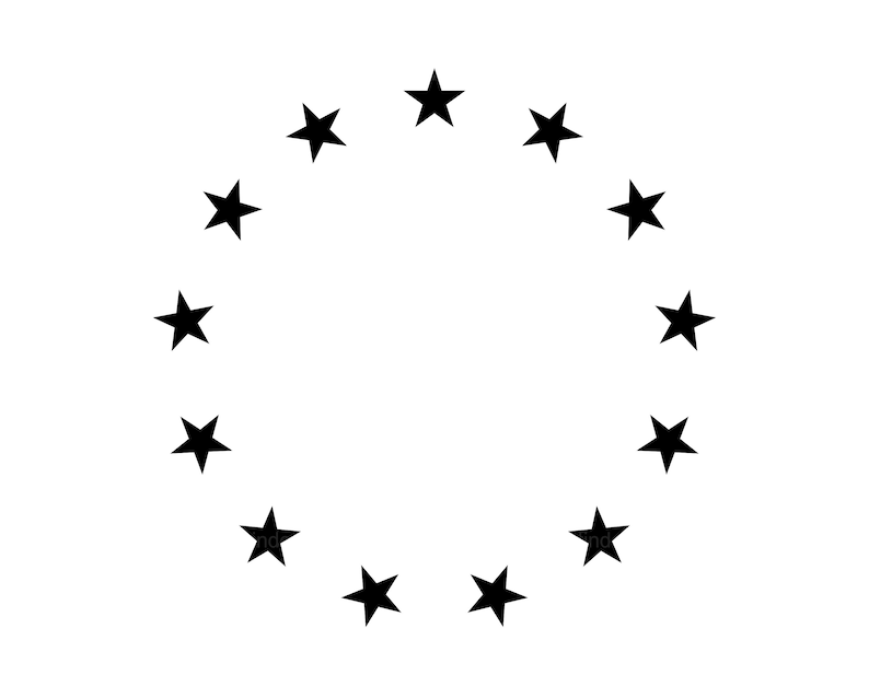 13 Stars in Circle SVG Files, Star Wreath Cut Files - Etsy