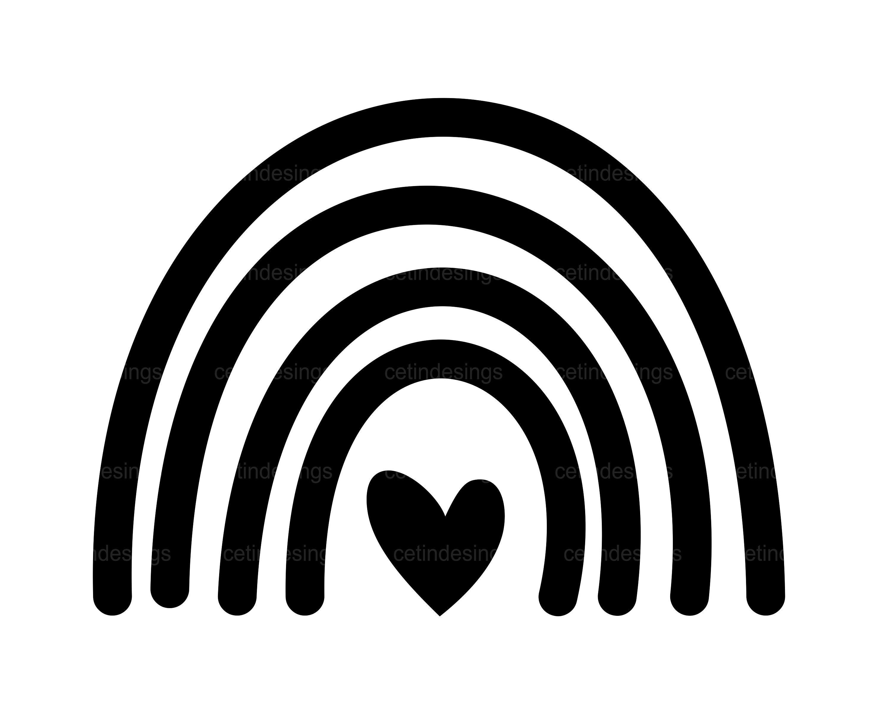 Hand Drawn Rainbow Svg Boho Rainbow Svg Boho Rainbow Cut File Boho