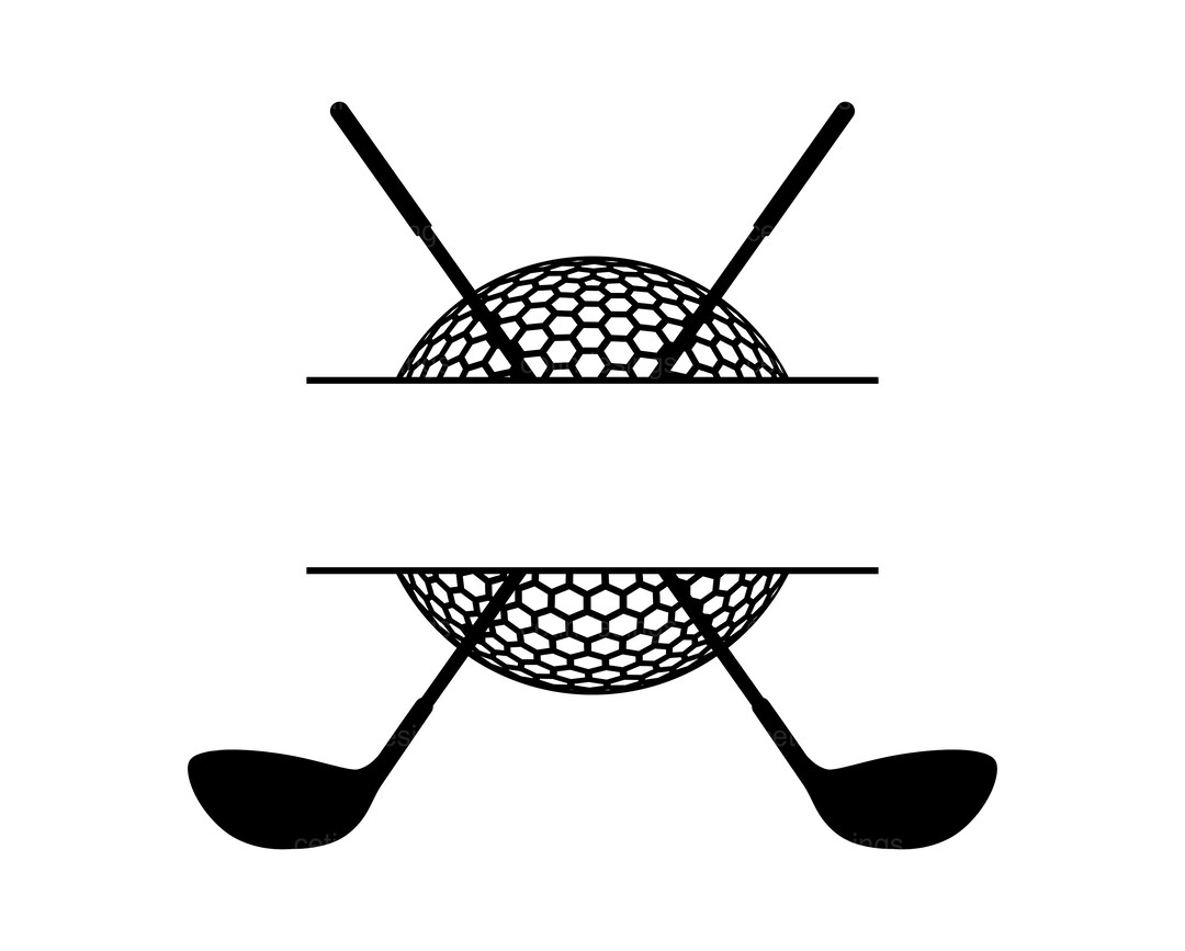 Golf Split Name Frame Svg Cricut Cut Files - Etsy