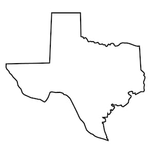 Texas Map Outline Svg, Png, Arquivo Cricut Cut, Silhueta