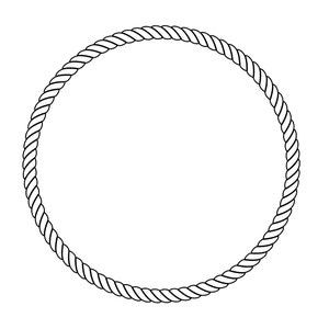 Ramka koła liny Svg, monogram marynarski, obramowanie liny Svg