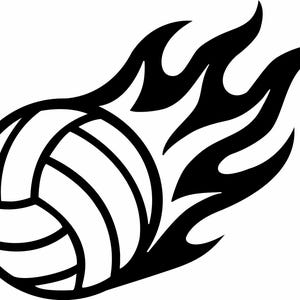 Volleyball Exploding Svg Volleyball Ball Fire Svg, Png - Etsy