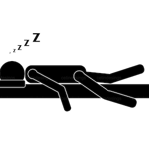 Human figure sleeping in bed svg, png, jpg, eps, pdf, clipart, vector