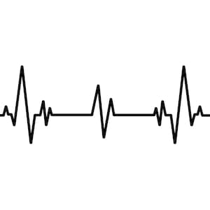 Heartbeat Svg, Heartbeat Line Png, Heartbeat Cricut Cut File, EKG Svg