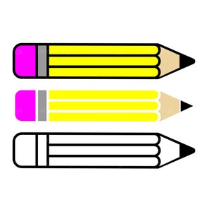 Pencil Svg | Pencil Png | Pencil Cricut Cut File | Vector Pencil File | School Pencil SVG