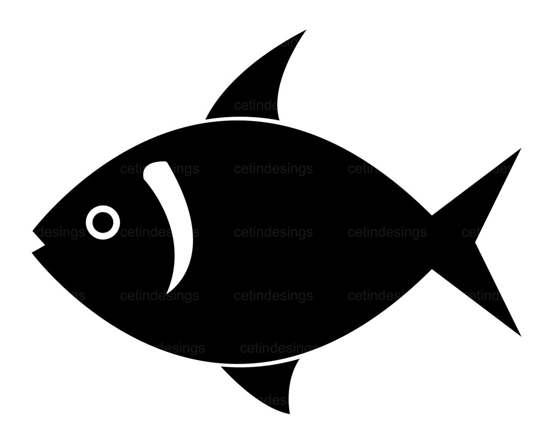 Simple FISH SVG PNG Vector Clipart Eps, Fish Svg, Fish Png, Fish Jpg, Fish  Dxf, Fish Vecotr 