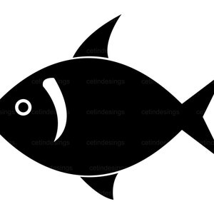 Simple FISH SVG PNG Vector Clipart Eps, Fish Svg,  Fish Png,  Fish jpg,  Fish dxf,  Fish vecotr