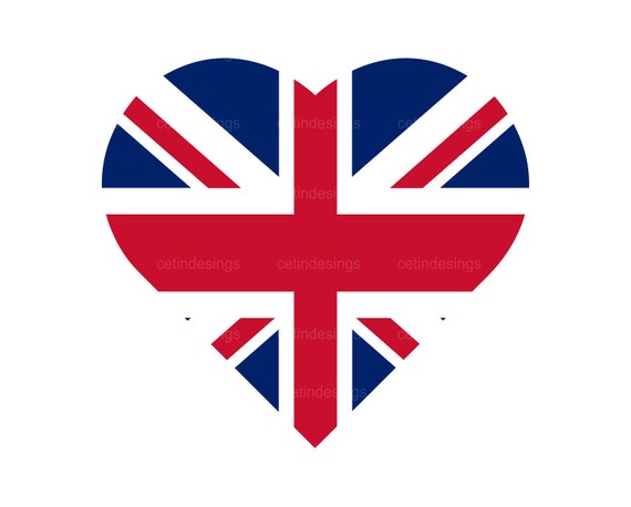 ハート型のイギリス国旗 svg、png、昇華、ベクター - Etsy 日本