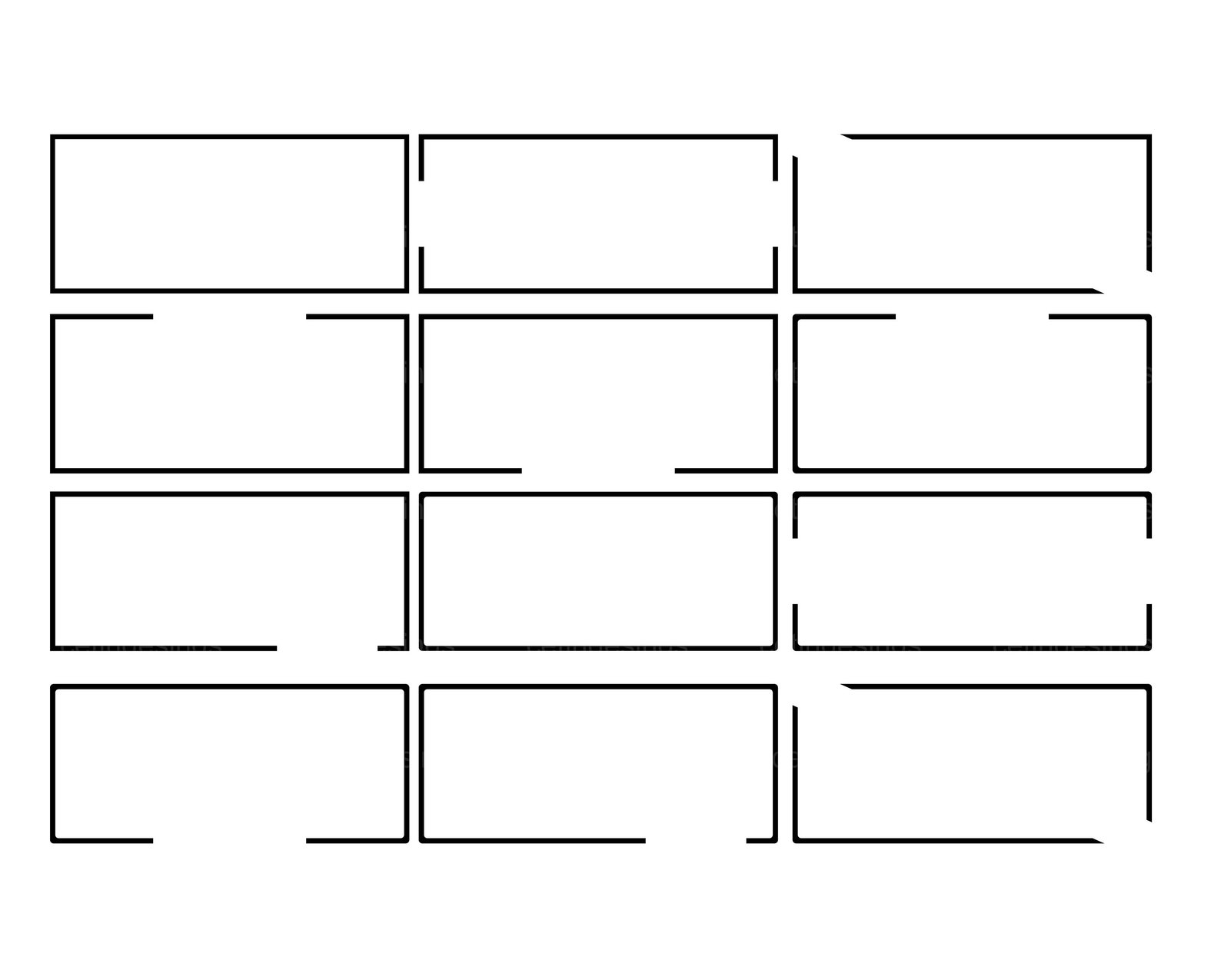 Open Rectangle Shape Svg, Cricut Cut File, Png, Silhouette - Etsy