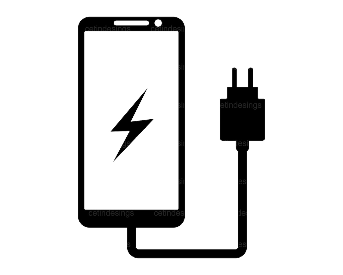 Smartphone Charge Icon Svg and Png - Etsy